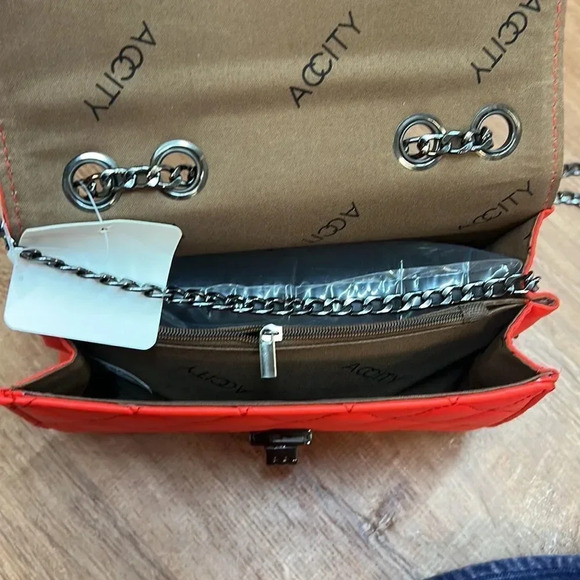 RED MINICROSSBODY BAG FAUX LEATHER - Picture 9 of 10